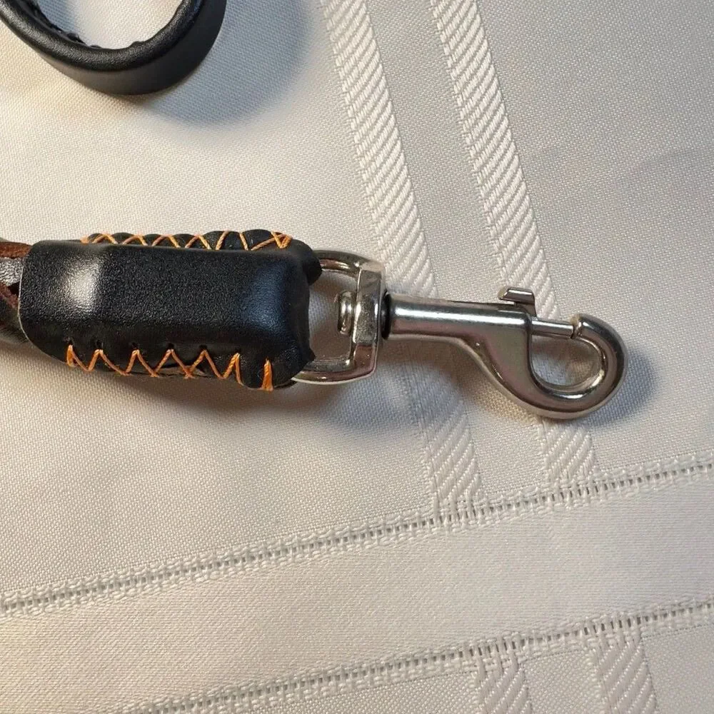 Dog leash Braided  Leather NWOT